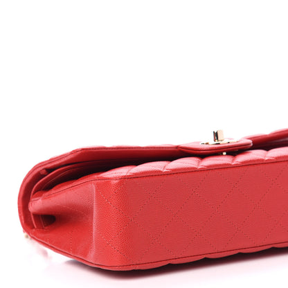 Chanel Caviar Quilted Medium Double Flap Red 8 of 11