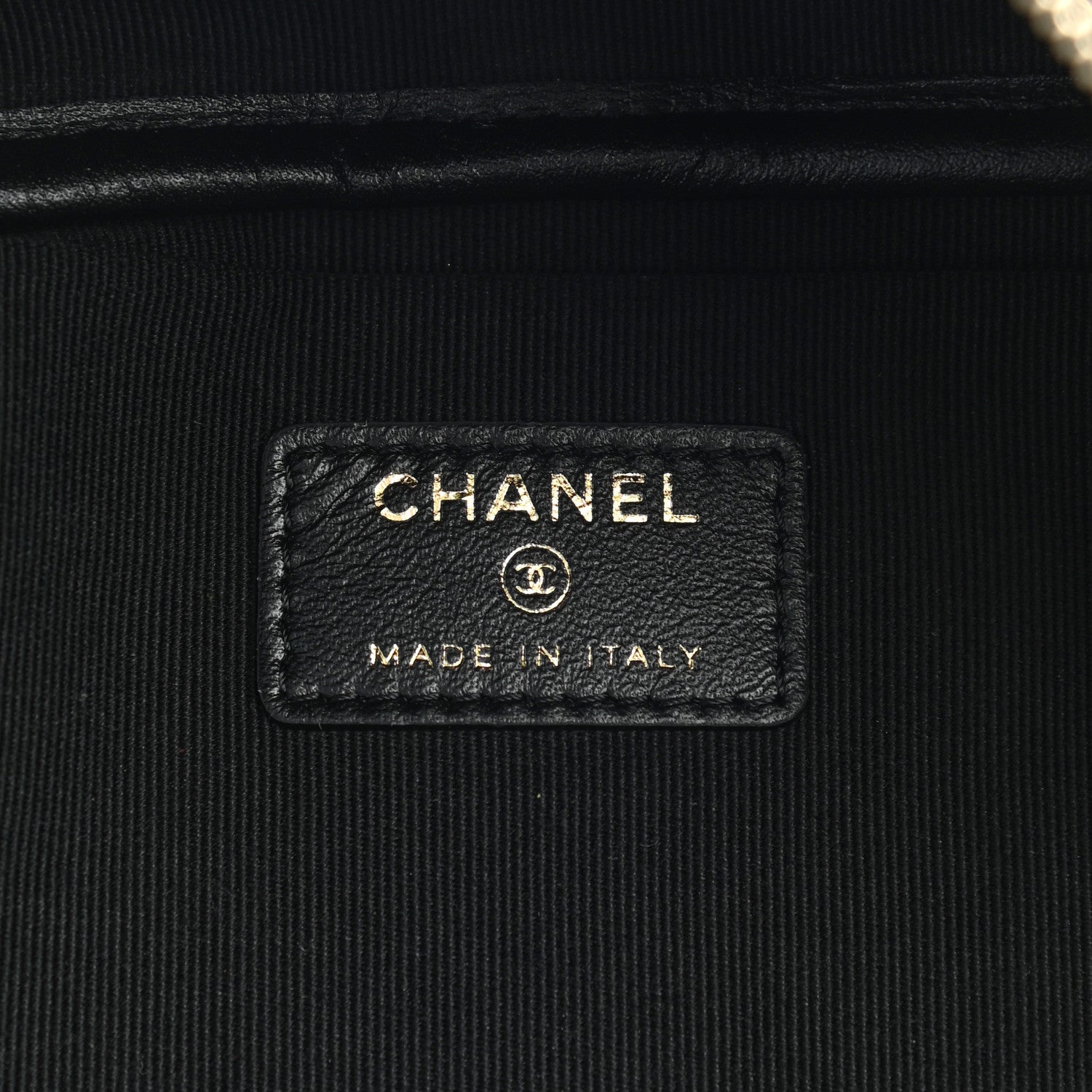 Chanel Nylon Grosgrain Lifestyle Pouch With Sleep Mask Black 7 of 8