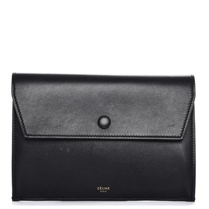 Celine Smooth Calfskin Tie Knot Companion Pouch Black 1 of 8