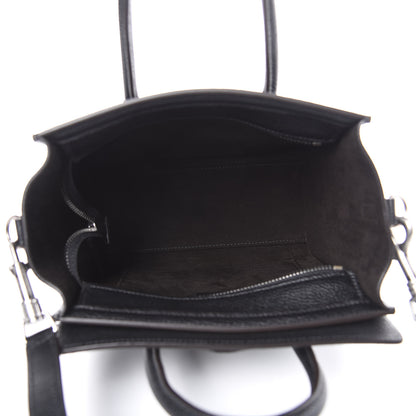 Celine Drummed Calfskin Nano Luggage Black 5 of 10
