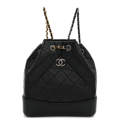 Chanel Aged Calfskin Quilted Small Gabrielle Backpack Black 1 of 11