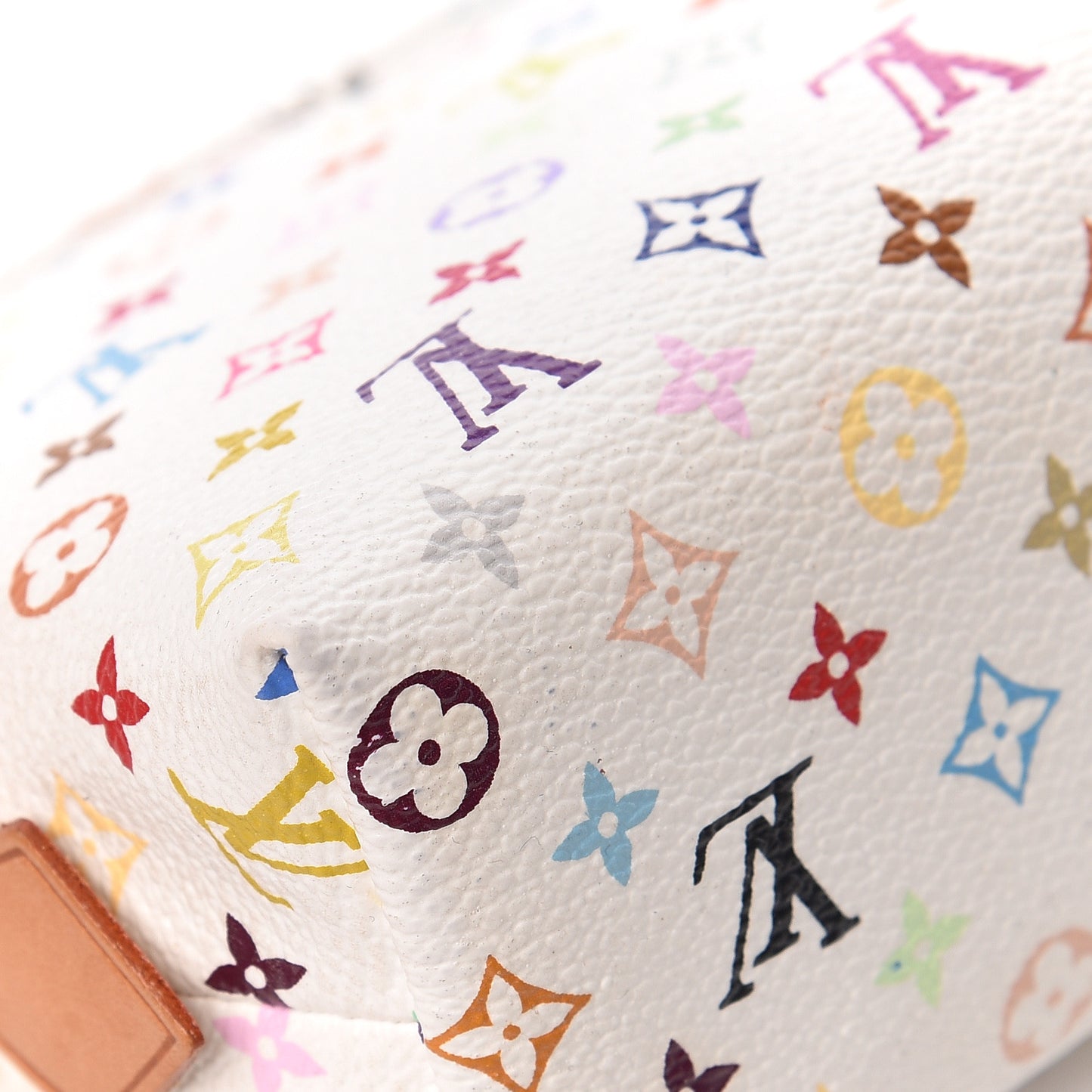 Monogram Multicolor Cosmetic Pouch White Litchi