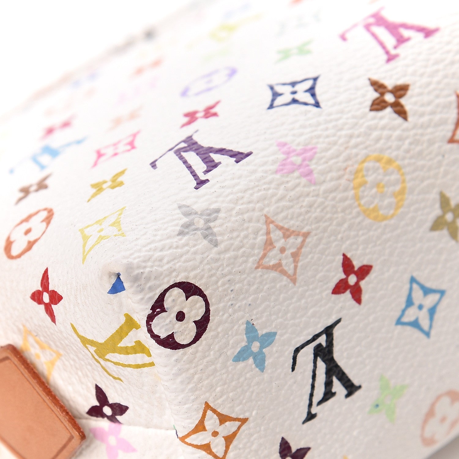 Louis Vuitton Monogram Multicolor Cosmetic Pouch White Litchi 11 of 13