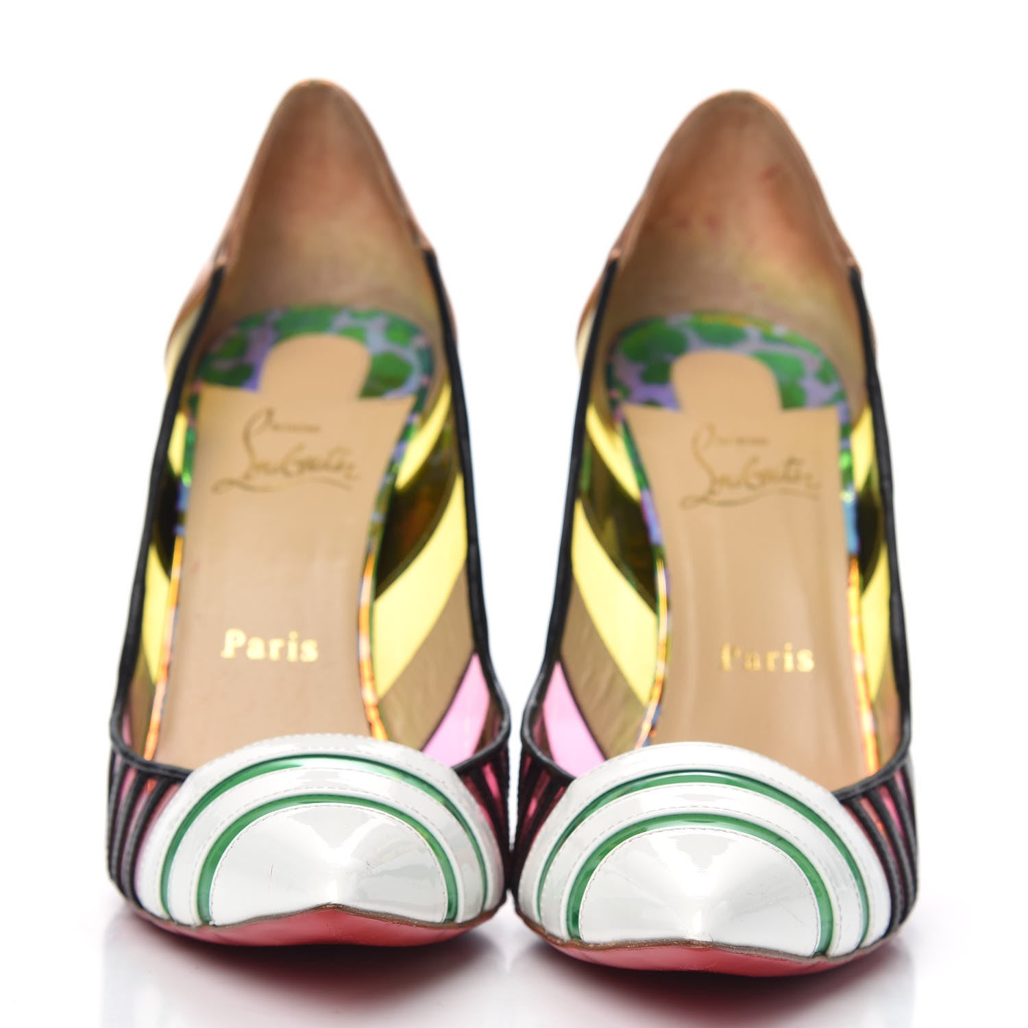 Christian Louboutin Patent Kid PVC Bandy 100 Pumps 41 Multicolor 2 of 10