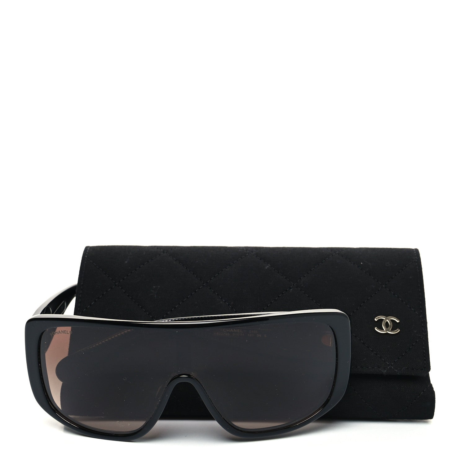 Chanel Acetate Shield Sunglasses 5495 Black 8 of 8