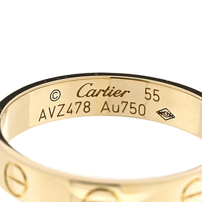 Cartier 18K Yellow Gold 3.5mm LOVE Wedding Band Ring 55 7.25 4 of 4