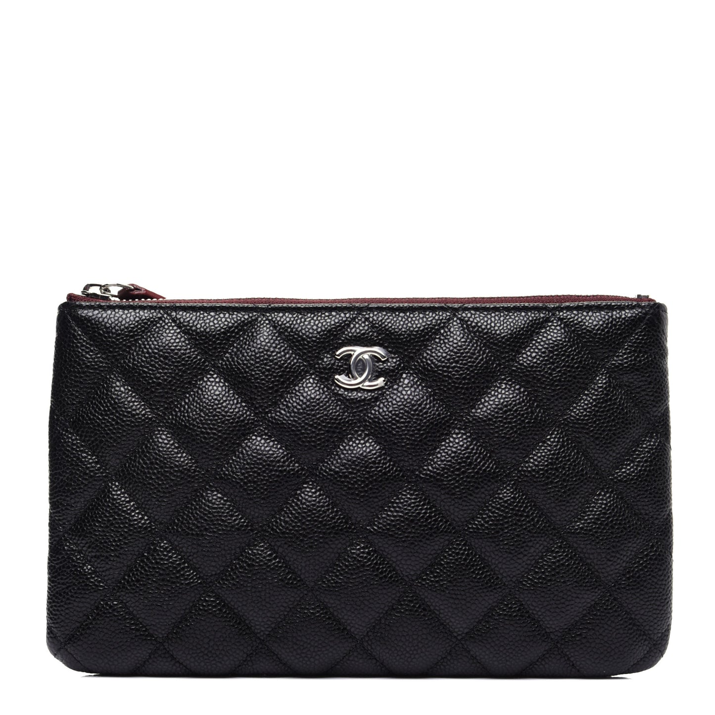 Caviar Quilted Cosmetic Case Black