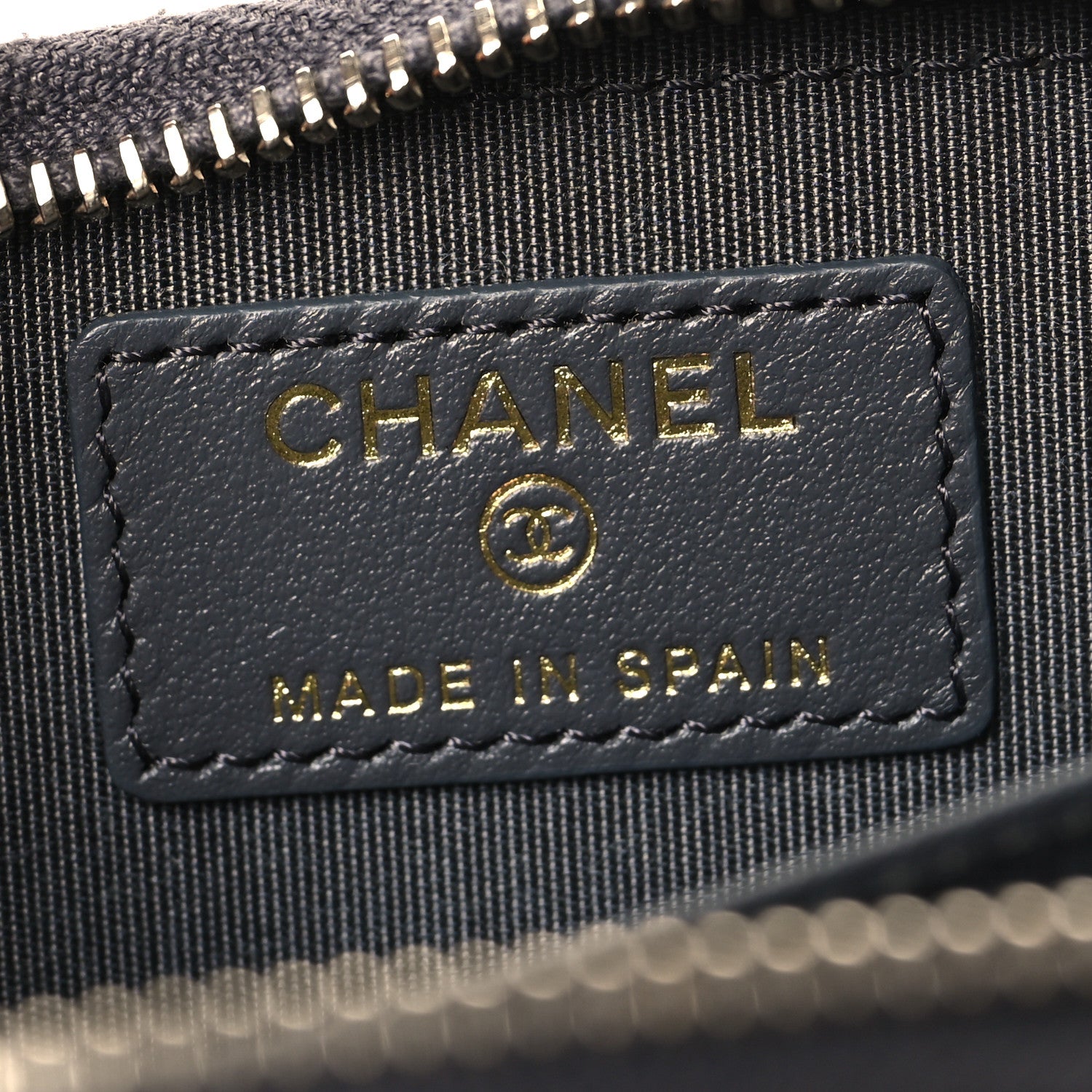 Chanel Lambskin Quilted Chanel 19 Zip Around Coin Purse Wallet Grey 6 of 8