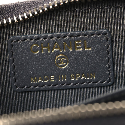 Chanel Lambskin Quilted Chanel 19 Zip Around Coin Purse Wallet Grey 6 of 8