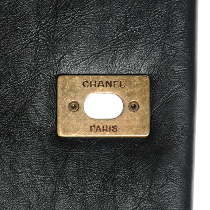 Chanel Aged Calfskin Quilted Large Pondichery Flap Black 9 of 9