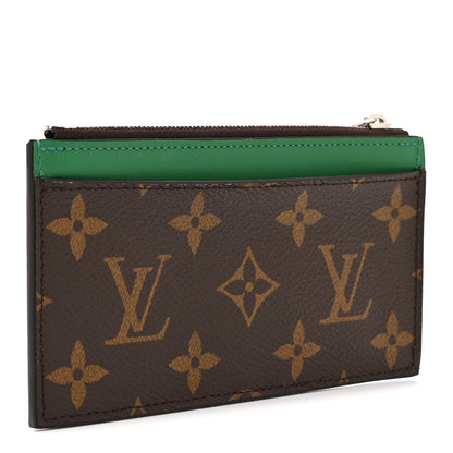 Louis Vuitton Monogram Calfskin Coin Card Holder Minty Green 3 of 7