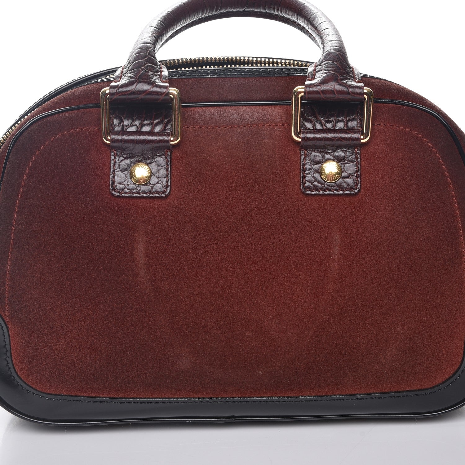 Louis Vuitton Suede Stamped Havane Bowler PM Brun 17 of 17