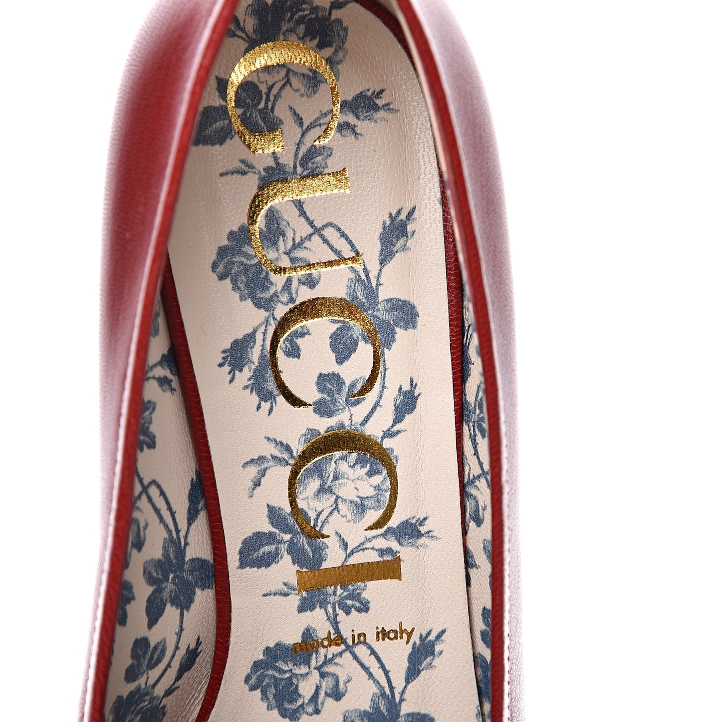 Goatskin Feline Ginger Loafer Pumps 41 Hibiscus Red Blue