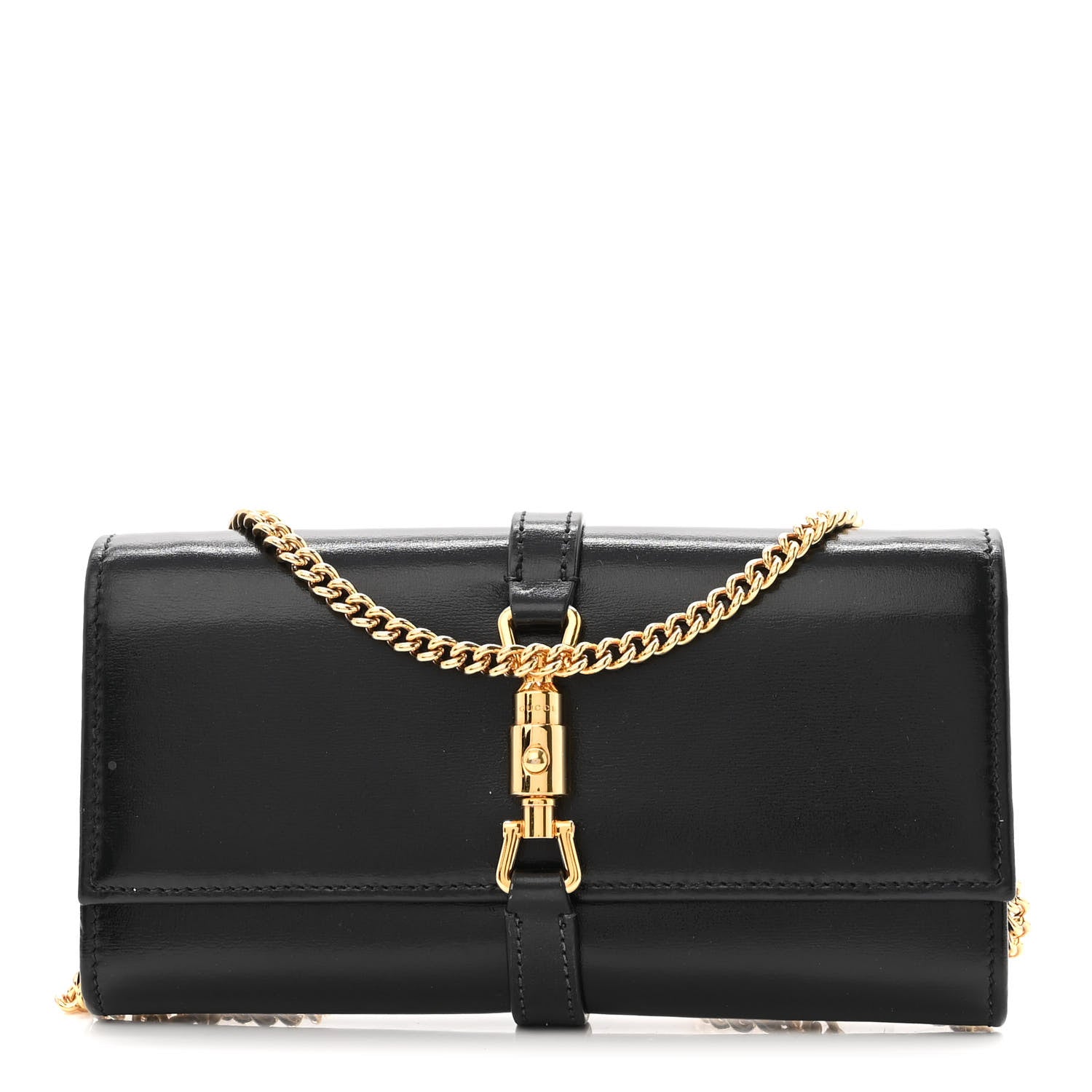 product image of GUCCI Calfskin Jackie 1961 Chain Wallet Black FASHIONPHILE