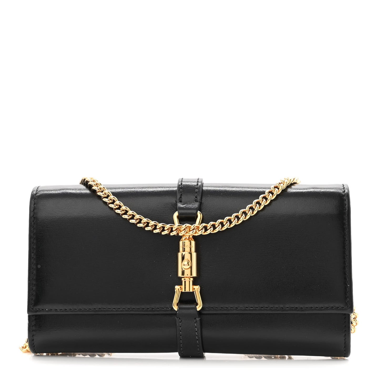 Calfskin Jackie 1961 Chain Wallet Black