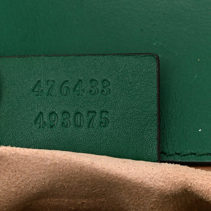Gucci Calfskin Matelasse Super Mini GG Marmont Shoulder Bag Emerald Green 7 of 14