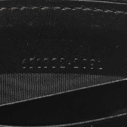 Gucci Calfskin Matelasse GG Marmont Zip Around Card Case Black 7 of 9