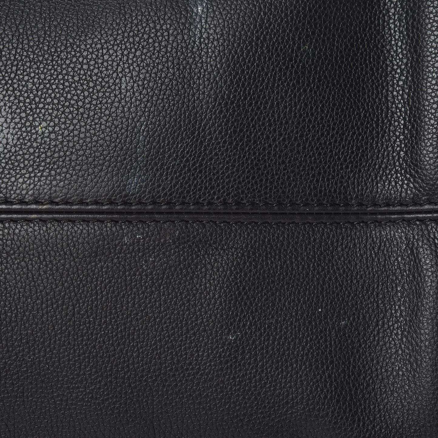 Pebbled Calfskin Large Skull Padlock Zip Around Tote Black