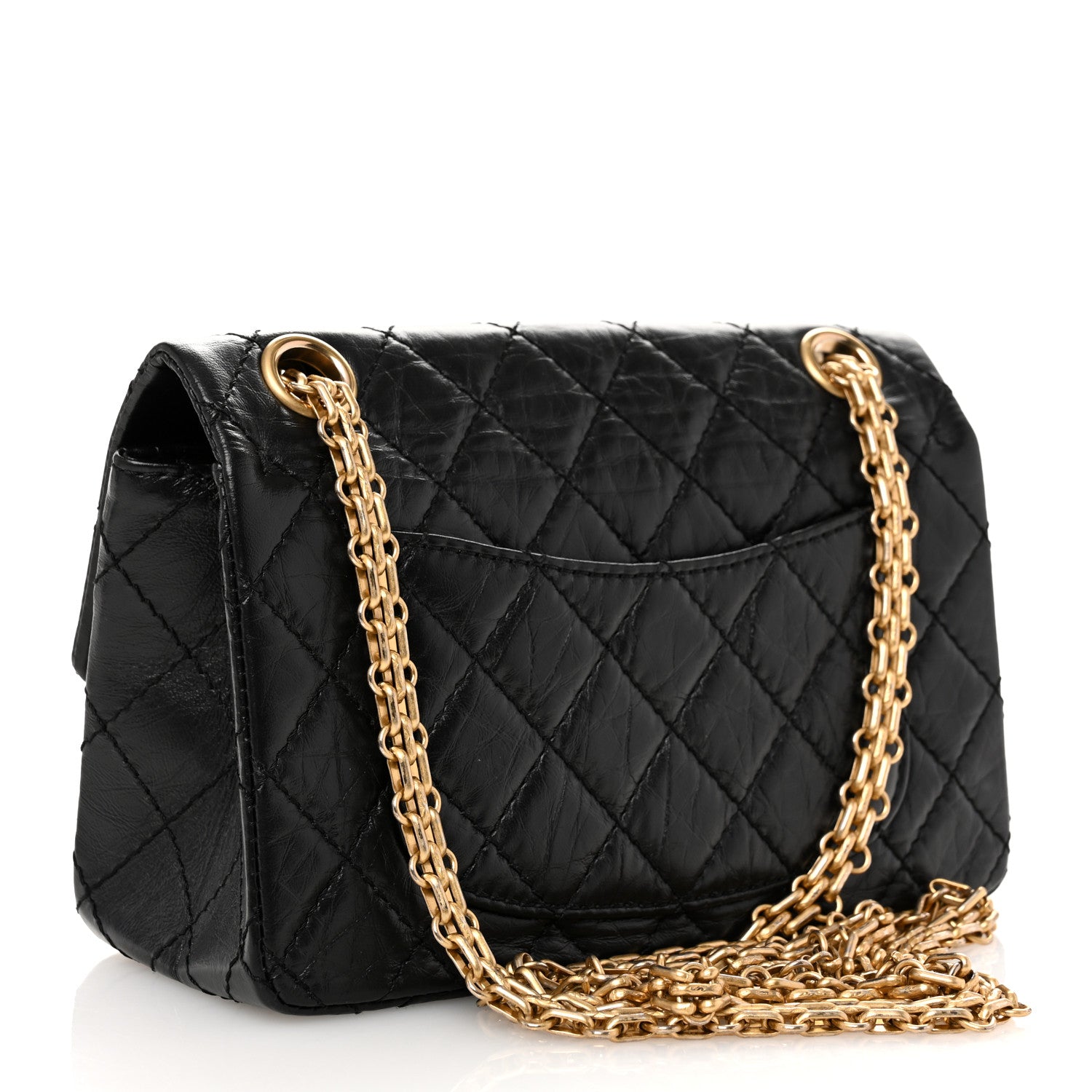 Chanel Aged Calfskin Quilted 2.55 Reissue Mini Flap Black 3 of 10