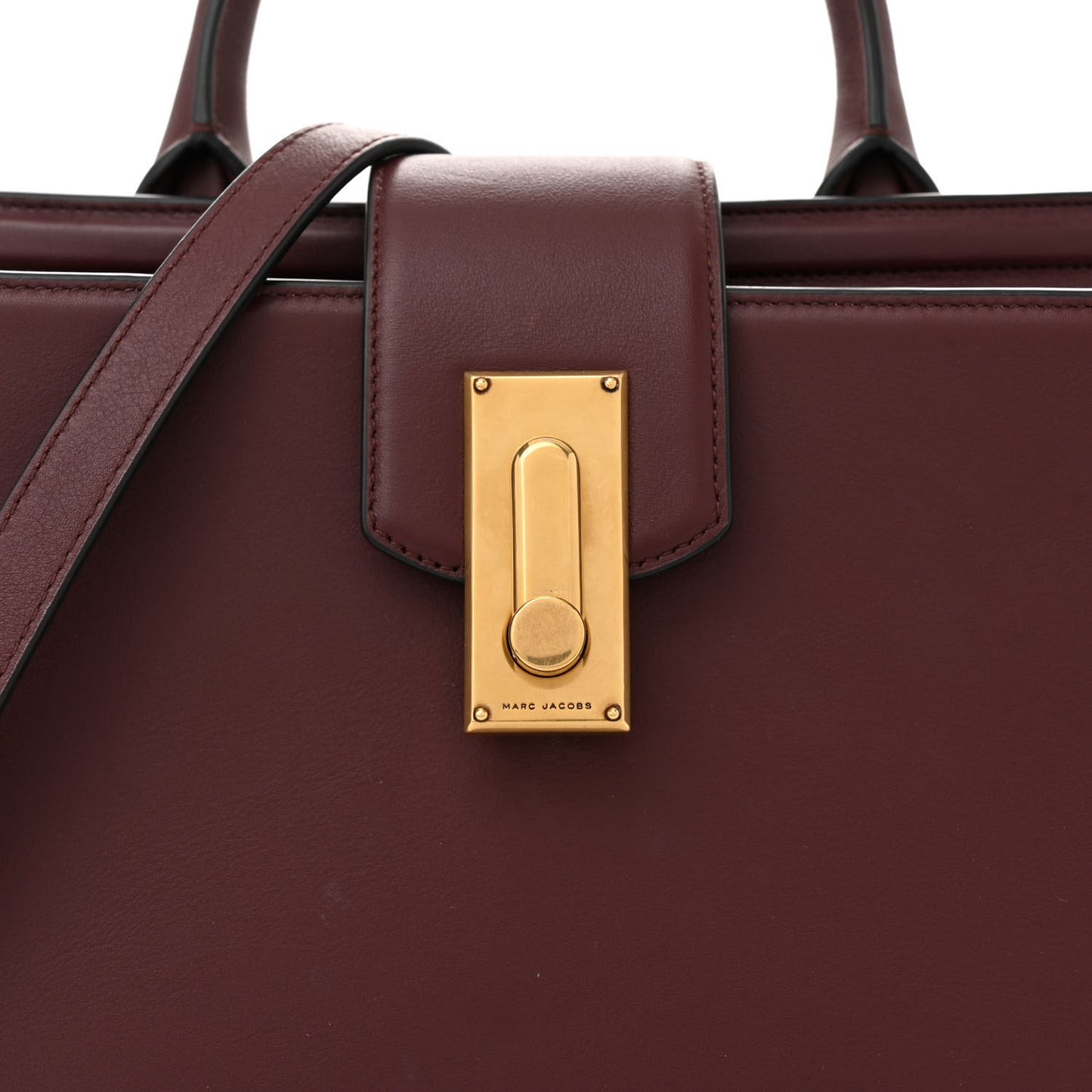 Calfskin Small West End Top Handle Bag Burgundy