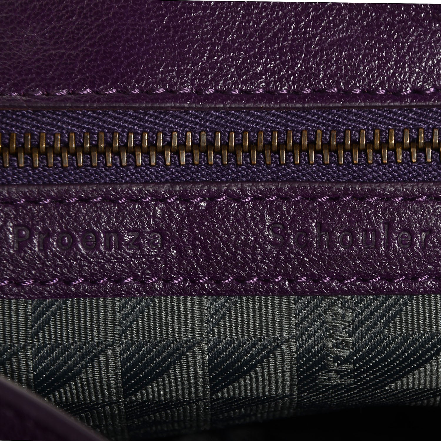 Proenza Schouler Leather PS1 Pouch Messenger Bag Grape Jam 12 of 13