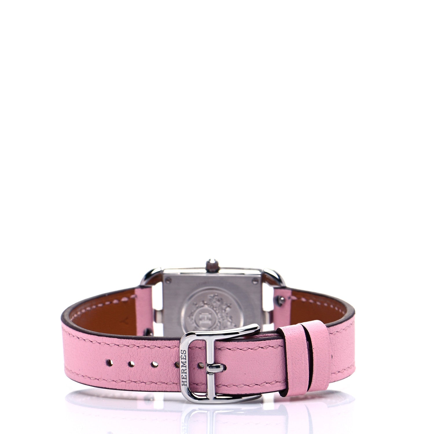 Hermes Stainless Steel Swift Diamond Pink Sapphire Mother of Pearl 23mm Cape Cod Quartz Watch Rose Sakura 3 of 7