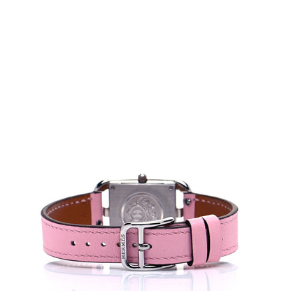 Hermes Stainless Steel Swift Diamond Pink Sapphire Mother of Pearl 23mm Cape Cod Quartz Watch Rose Sakura 3 of 7
