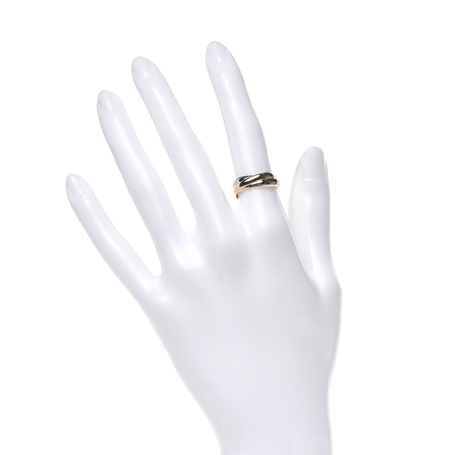 18K Pink Yellow White Gold Small Trinity Ring 48 4.5