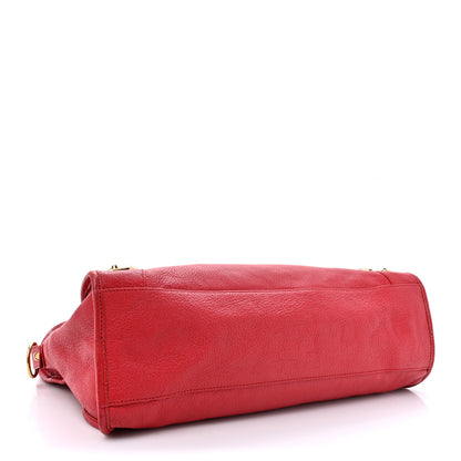 Balenciaga Chevre Gold Metallic Edge Hardware City Rouge Grenade 4 of 18