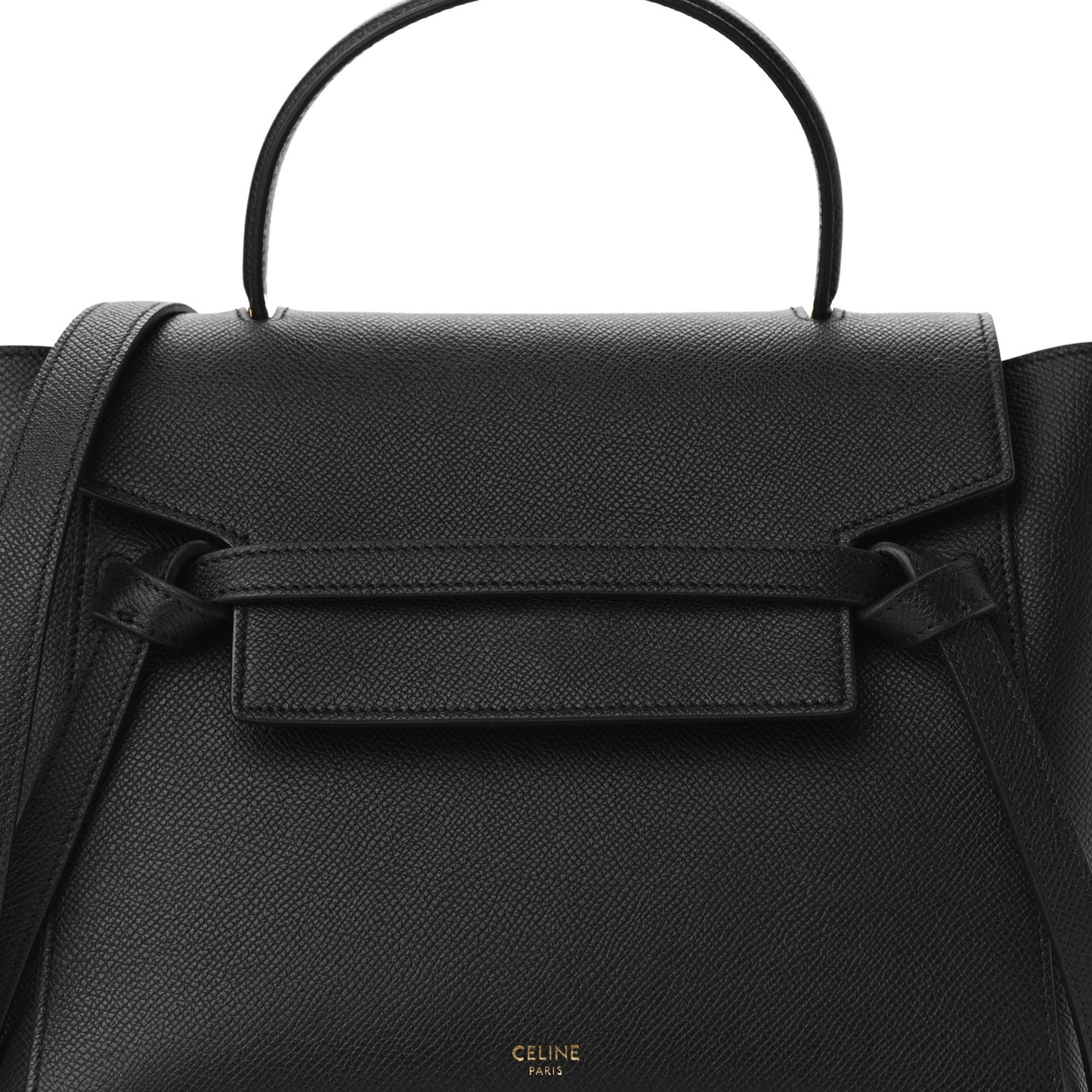 Grained Calfskin Micro Belt Bag Black