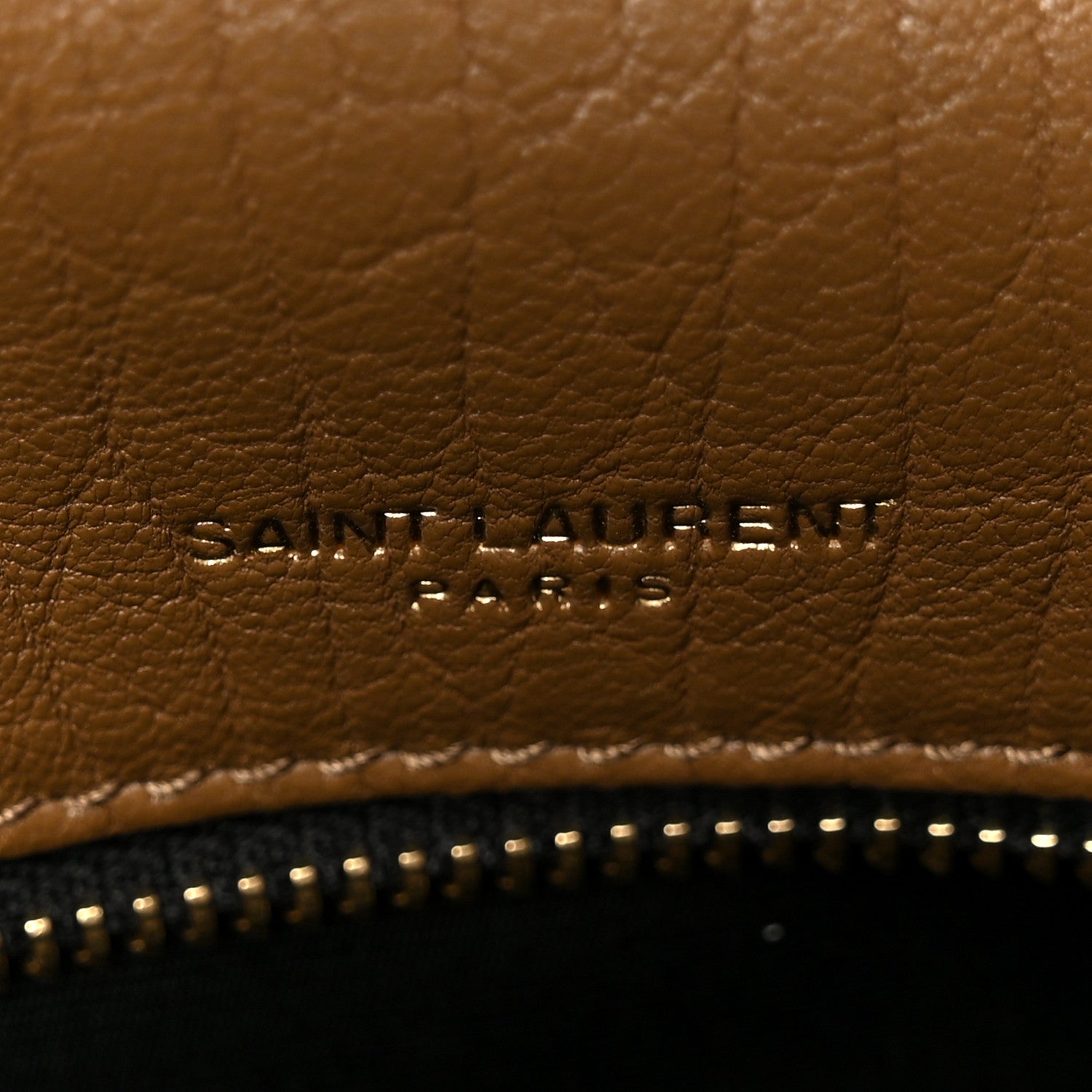 Saint Laurent Grained Lambskin Monogram Large Niki Chain Satchel Dark Cork 7 of 11