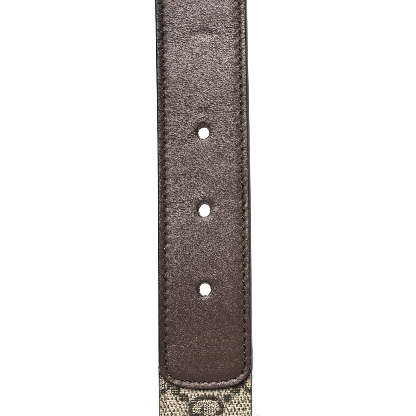 GG Supreme Monogram Matte Plutone Calfskin Double G 30mm Belt 85 34 Beige Ebony New Acero