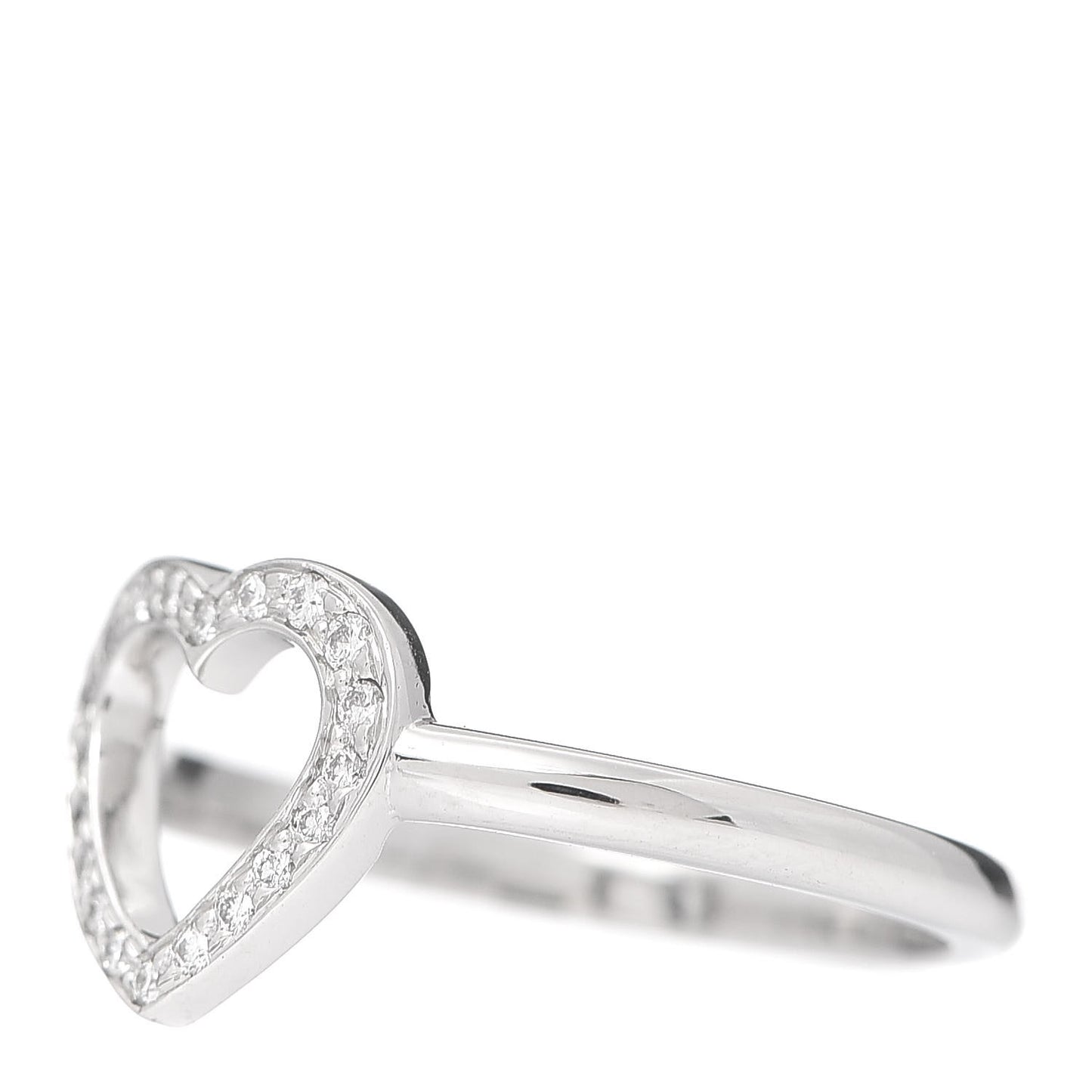 Platinum Diamond Heart Ring 49 4.75