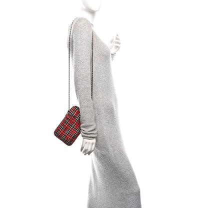 Chanel Tweed Chain Around Phone Holder Red Multicolor 2 of 10
