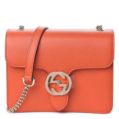 Gucci Dollar Calfskin Small Interlocking G Shoulder Bag Sun Orange 1 of 11