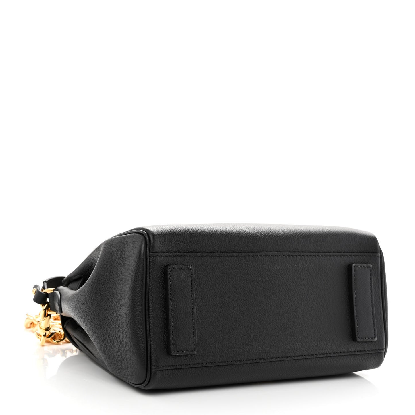 Grained Calfskin La Medusa Top Handle Bag Black