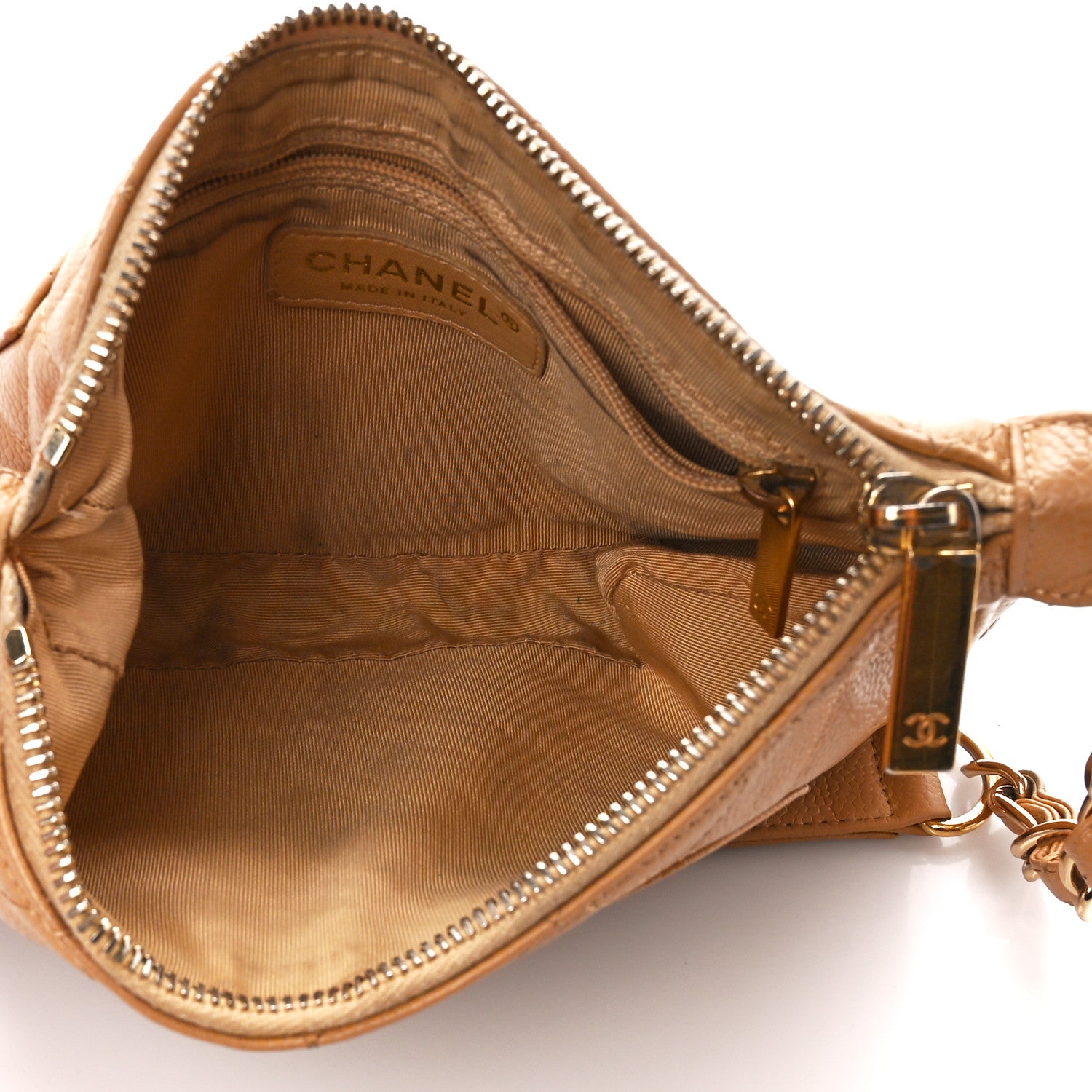 Chanel Caviar Quilted Timeless CC Shoulder Bag Beige 5 of 10