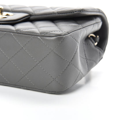 Chanel Lambskin Quilted Mini Rectangular Flap Grey 9 of 10