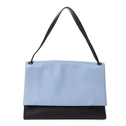 Celine Calfskin Suede All Soft Shoulder Bag Blue Lavender 1 of 7