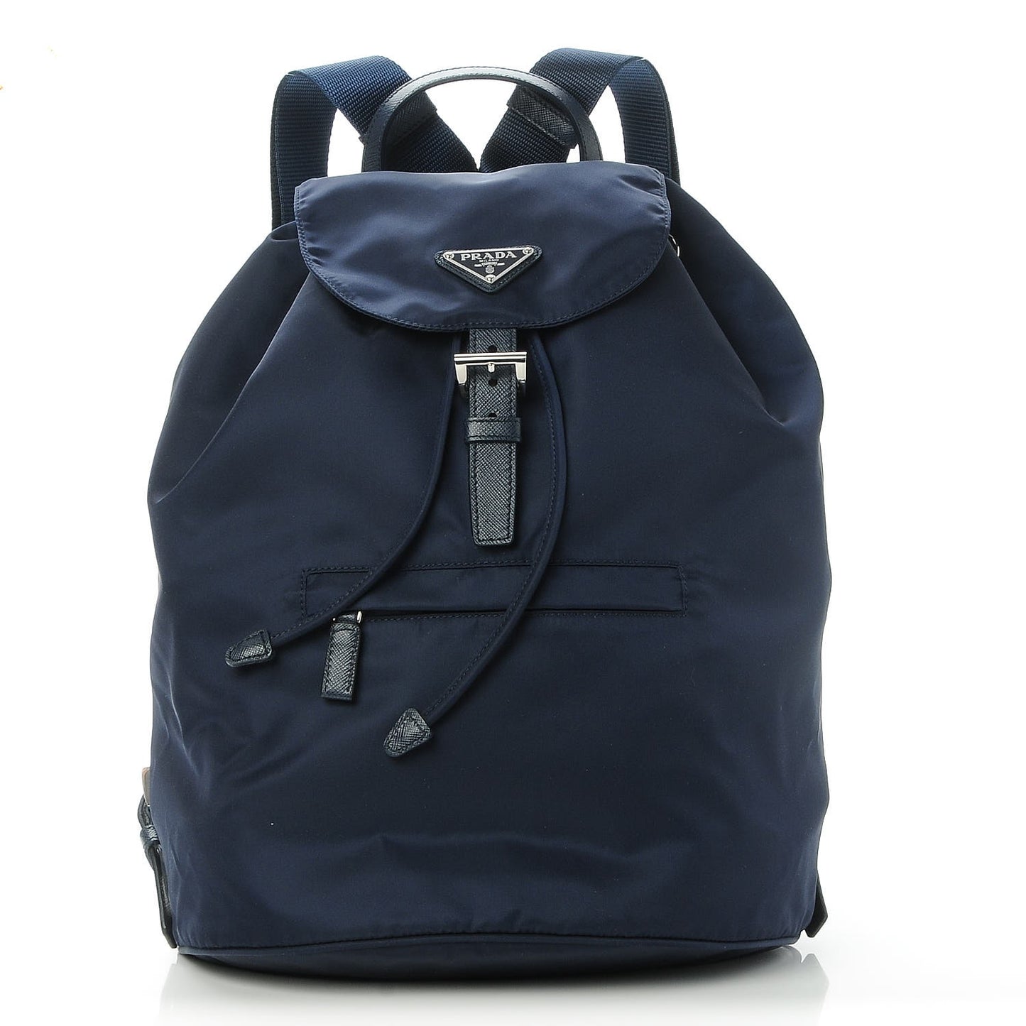 Nylon Vela Saffiano Medium Cinch Backpack Baltico