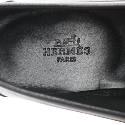 Hermes Goatskin Womens Royal Loafers 36 Black 6 of 8