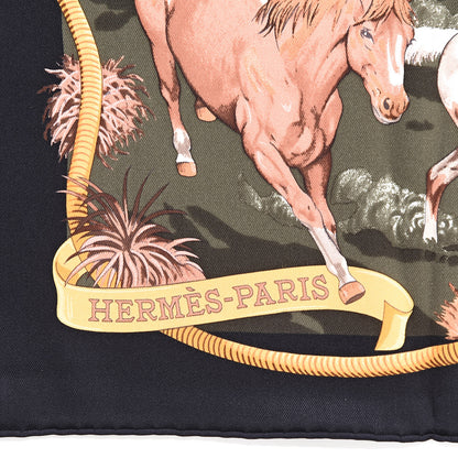 Hermes Silk Les Mustangs Scarf 70 3 of 8