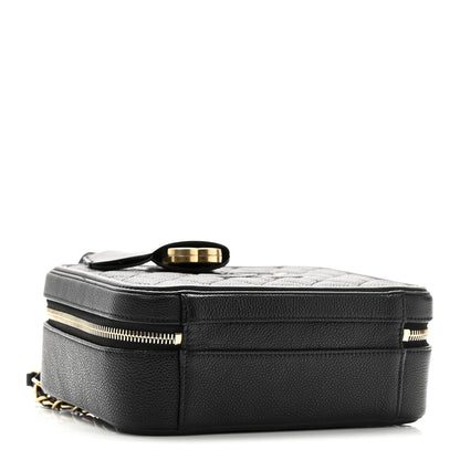 Chanel Caviar Quilted Medium CC Filigree Vanity Case Black 4 of 11
