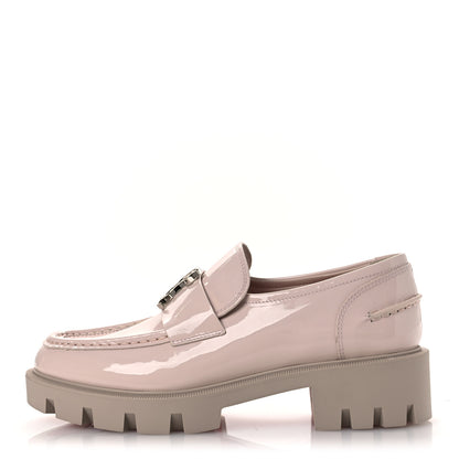 Christian Louboutin Patent Womens CL Moc Lug Flat Loafers 36 Leche 1 of 11