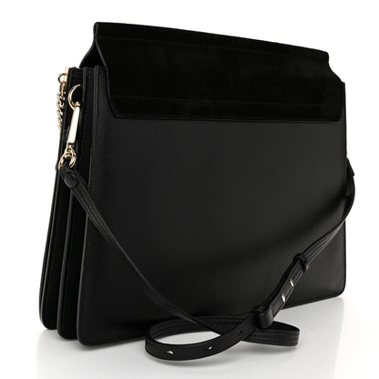 Chloe Suede Calfskin Medium Faye Shoulder Bag Black 3 of 10