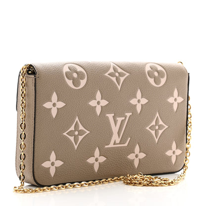 Louis Vuitton Empreinte Monogram Giant Felicie Pochette Tourterelle Creme 4 of 9