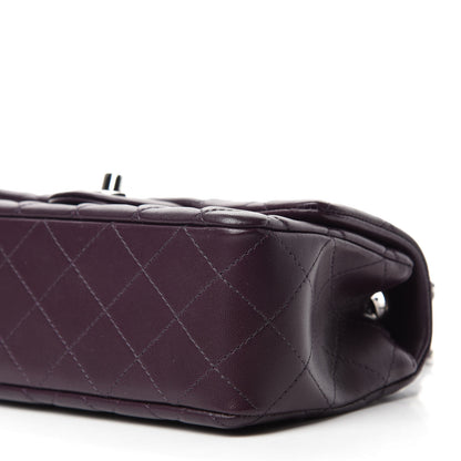 Chanel Lambskin Quilted Mini Rectangular Flap Dark Purple 7 of 11