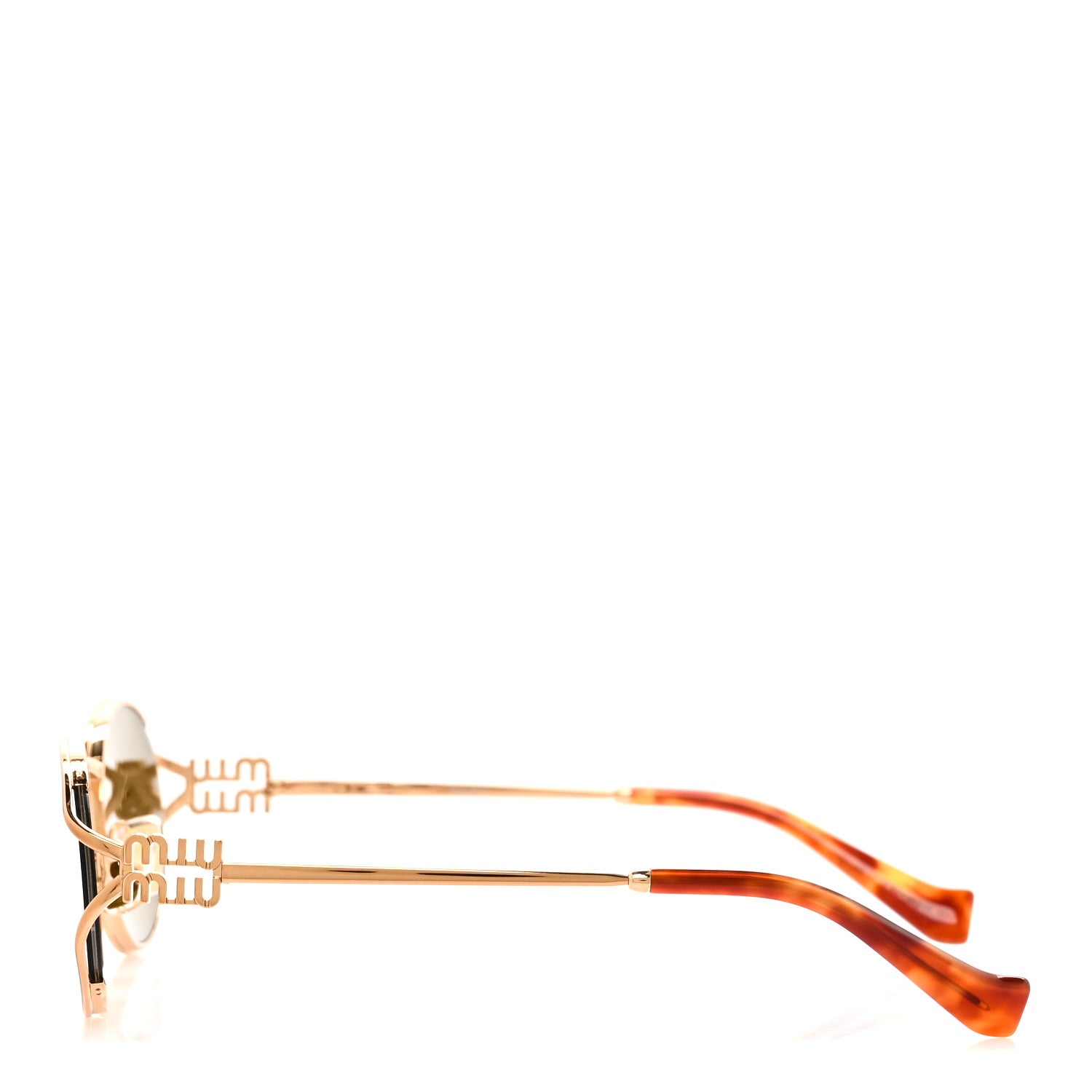 Miu Miu Metal Oval Sunglasses SMU52Y Tortoise Loden 3 of 8