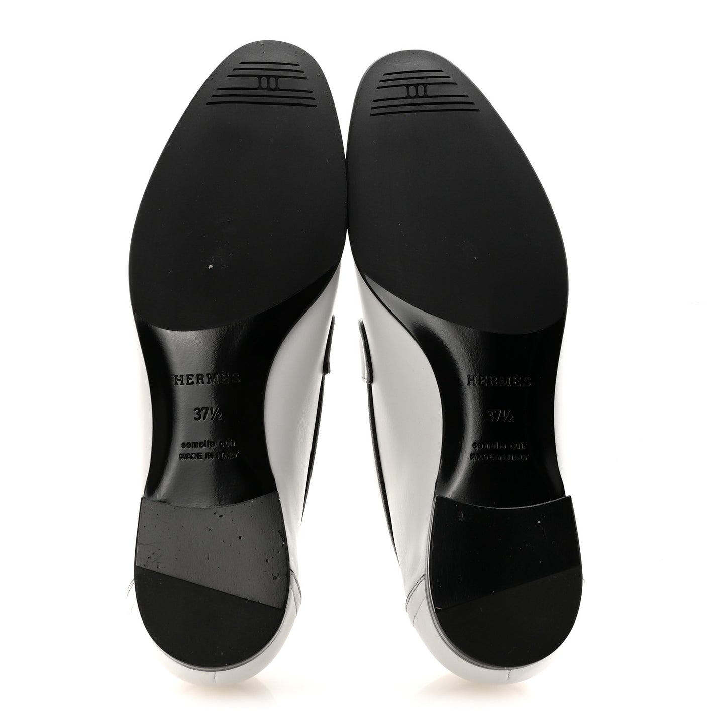 Calfskin Womens Paris Loafers 37.5 White