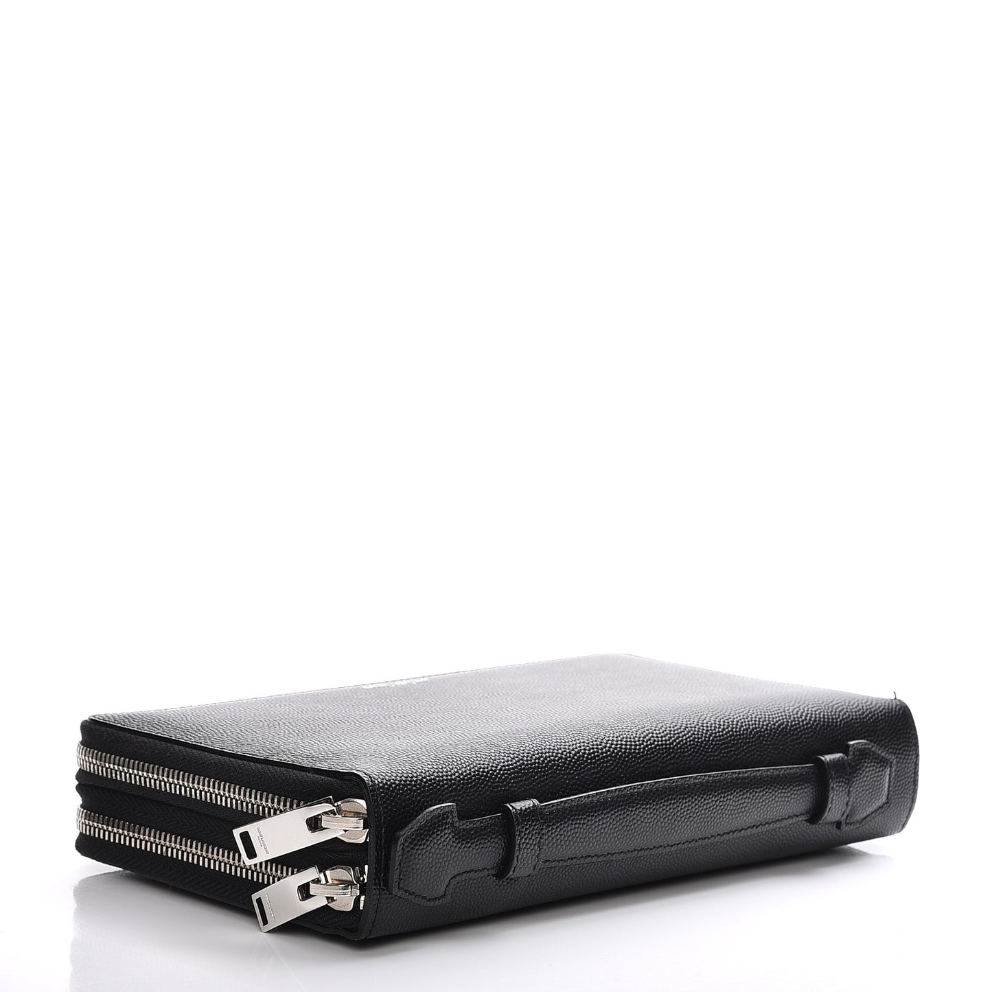 Grain De Poudre Classic Zip Around Travel Organizer Wallet Black